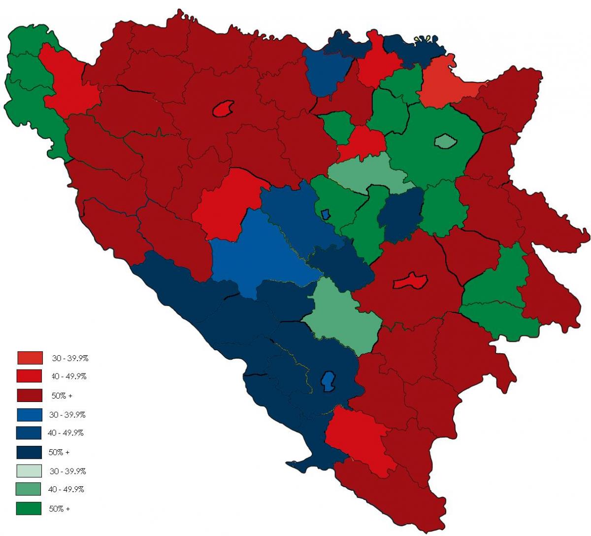البوسنة الدين خريطة