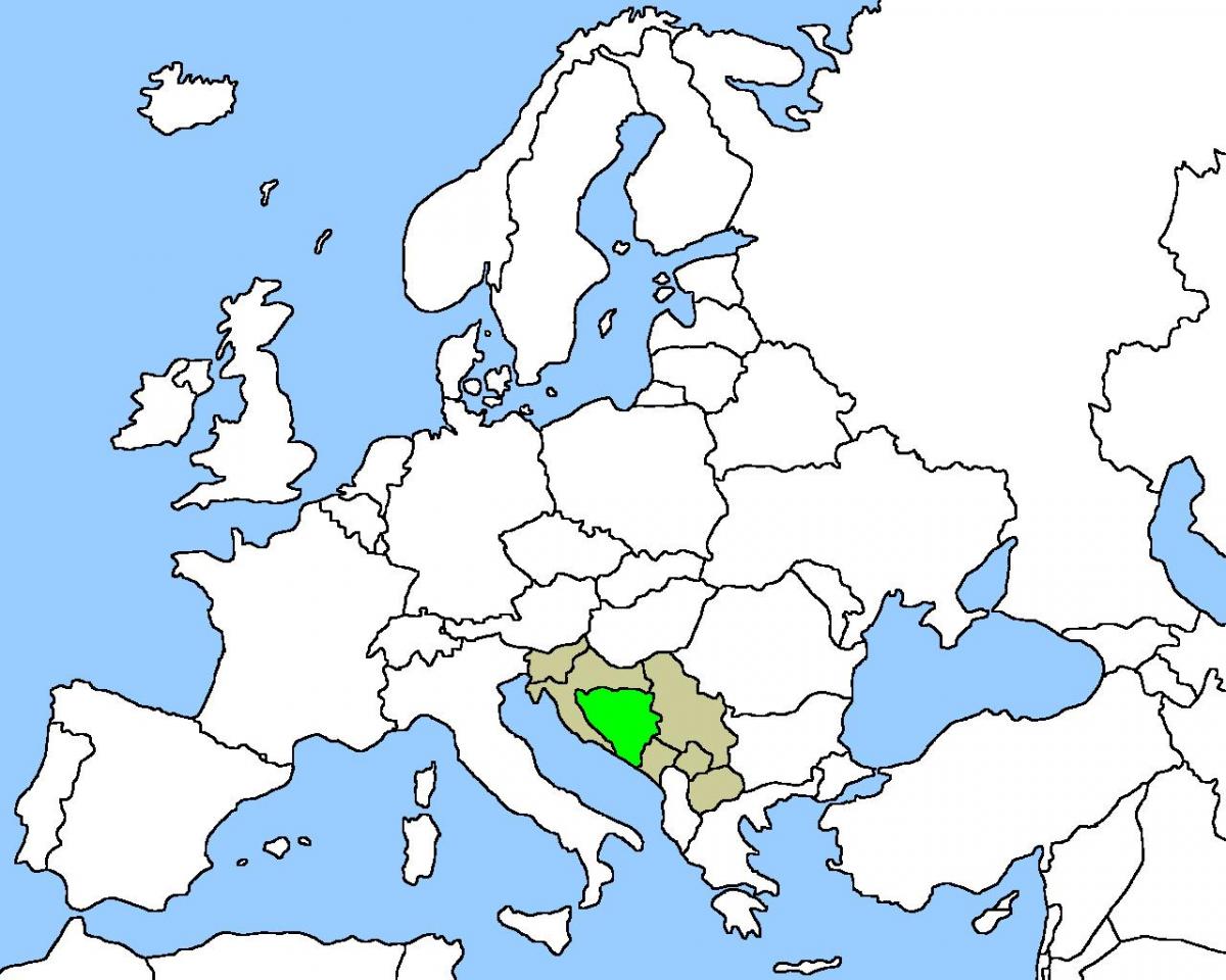 خريطة البوسنة الموقع على 