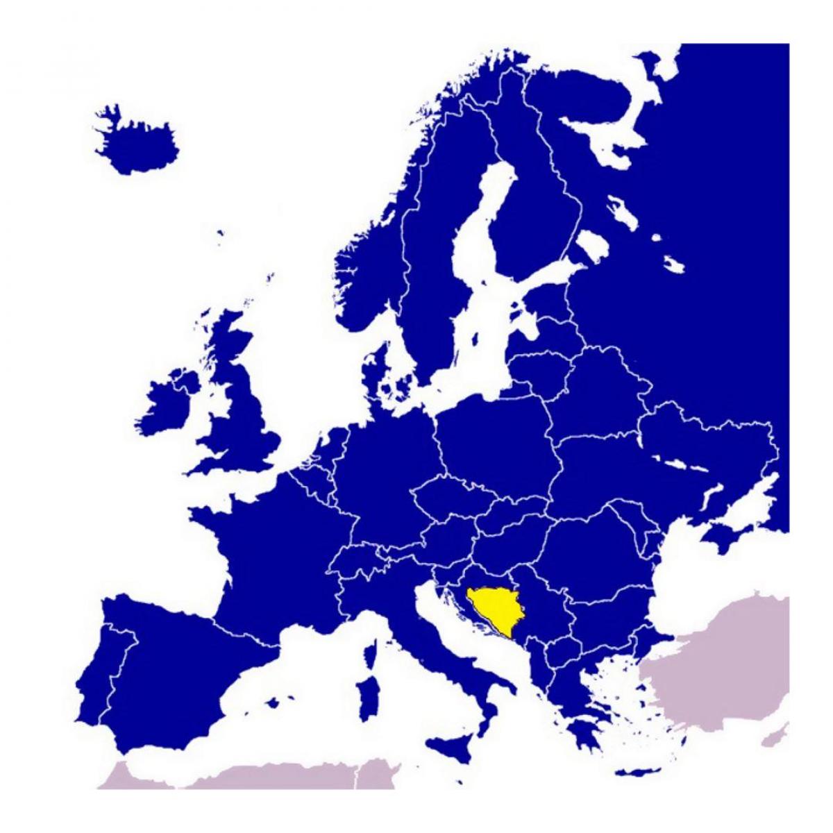 خريطة البوسنة والهرسك أوروبا