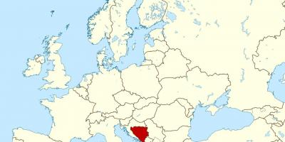 البوسنة والهرسك على خريطة العالم ، 