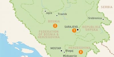 خريطة البوسنة سراييفو