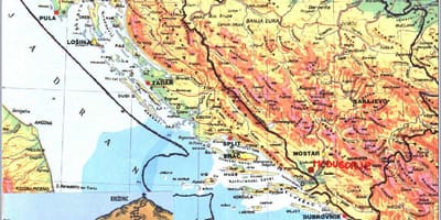 خريطة ميديوغوريه البوسنة والهرسك